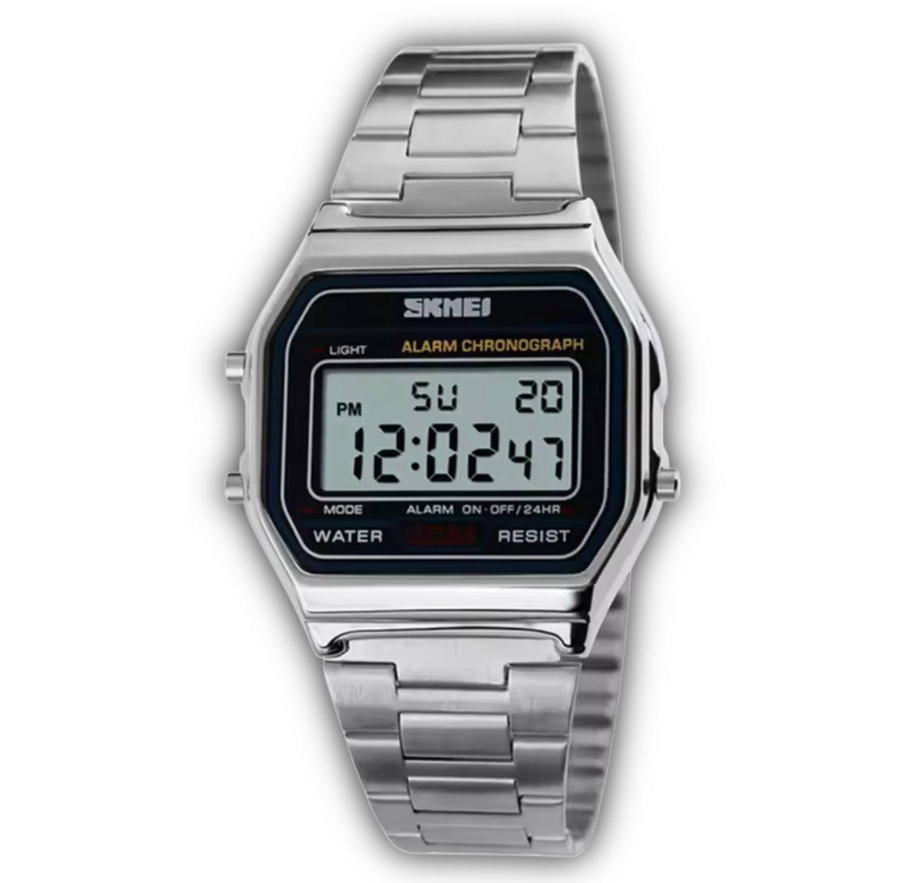 SKMEI 1123 Retro Vintage LED Digital Watch – Gold Color