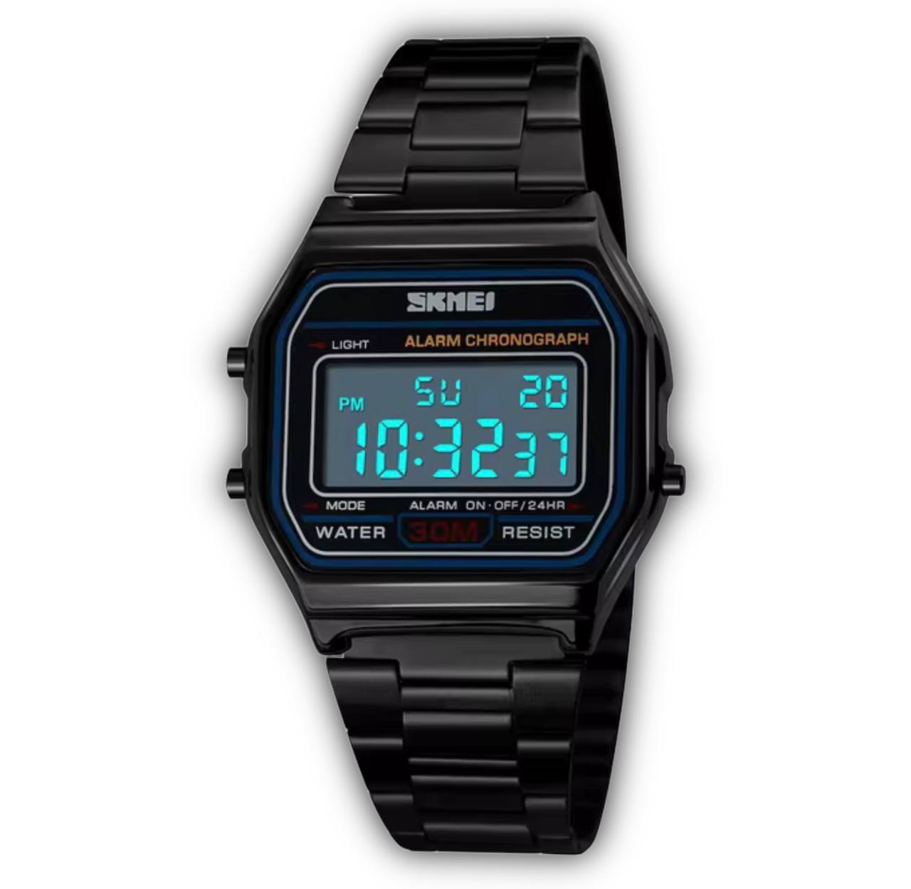 SKMEI 1123 Retro Vintage LED Digital Watch – Gold Color