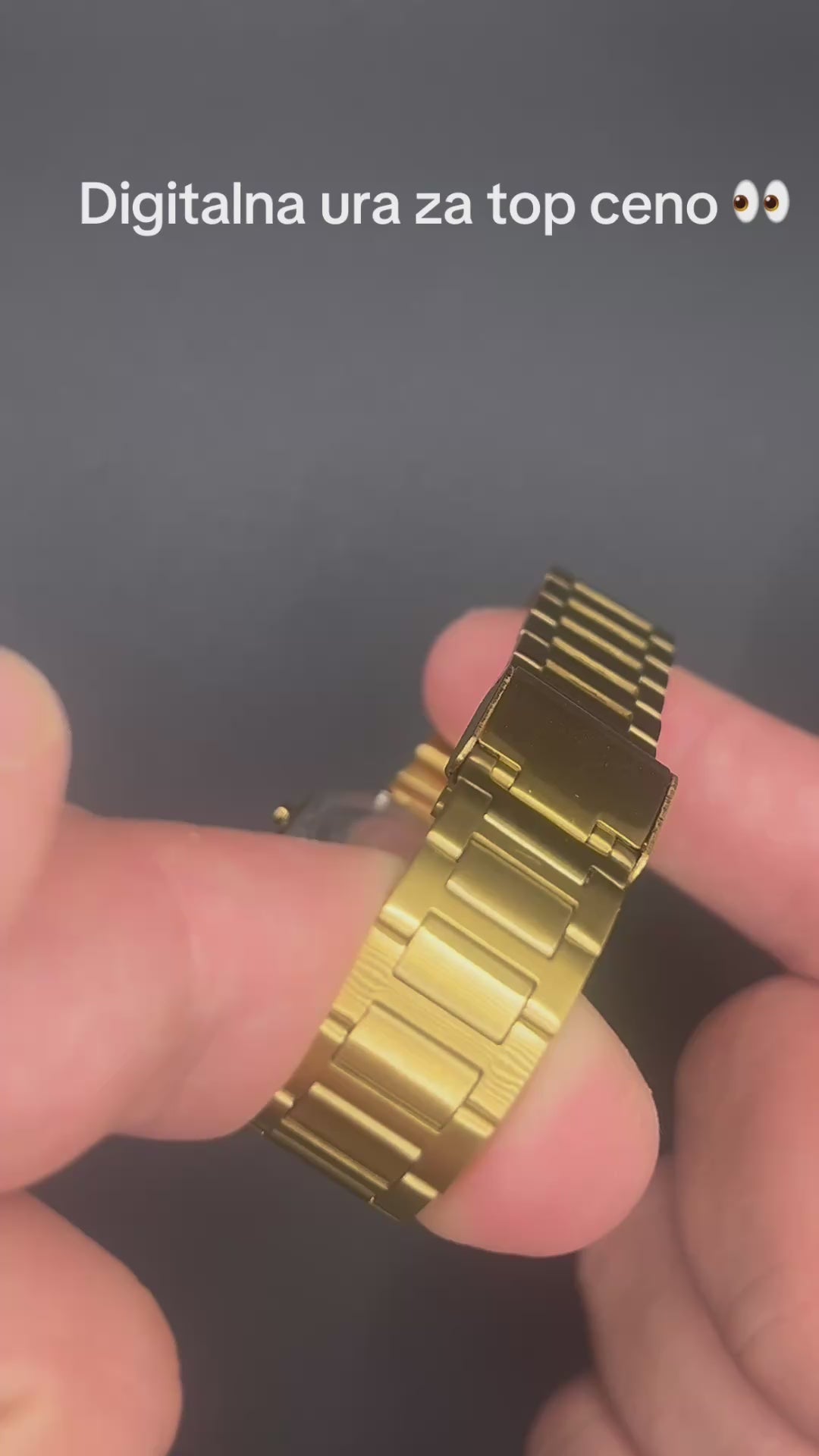 SKMEI 1123 Retro Vintage LED Digital Watch – Gold Color